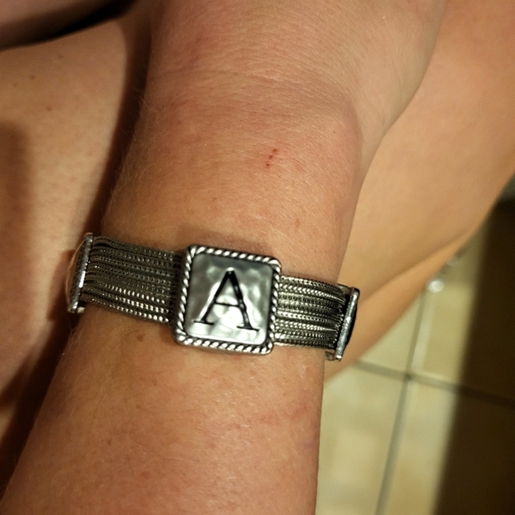 GANZ Jewelry - Ganz Silvertone Chain Magnetic Initial 'A' Bracelet